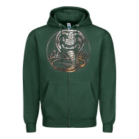 Sports Green cobra k.a.i rusted steel snake lo go graphic t shirt Zipper Hoodie - artisFamous