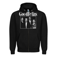 Black goodfellas retro Zipper Hoodie - artisFamous