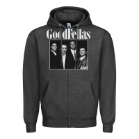 Charcoal Heather goodfellas retro Zipper Hoodie - artisFamous