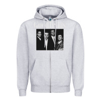 Heather Grey goodfellas retro Zipper Hoodie - artisFamous