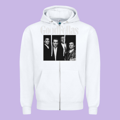 Goodfellas Retro Zipper Hoodie Designed By Artisfamous