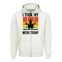 Oatmeal Heather i took my meds today Zipper Hoodie - artisFamous
