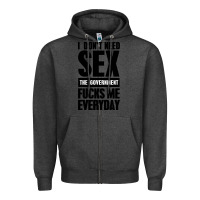 Charcoal Heather I DON'T NEED SEX Zipper Hoodie - artisFamous