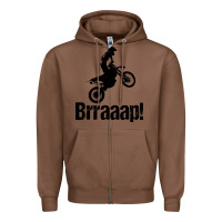 Chestnut brraaap funny dirt bike Zipper Hoodie - artisFamous