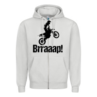 Dove Grey brraaap funny dirt bike Zipper Hoodie - artisFamous