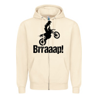 Brraaap Funny Dirt Bike Zipper Hoodie | Teevron