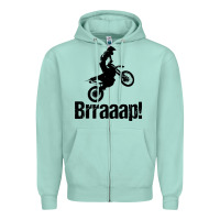 Seafoam brraaap funny dirt bike Zipper Hoodie - artisFamous