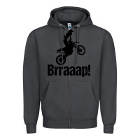 Smoke brraaap funny dirt bike Zipper Hoodie - artisFamous