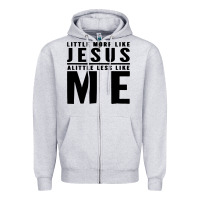 Heather Grey christian faith in christ Zipper Hoodie - artisFamous