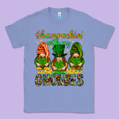 Shamrockin' With My Gnomies St. Patricks Day Classic Tee Designed By Howdyjamesfarm