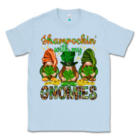 Dusty Blue Shamrockin' with my gnomies St. Patricks day Classic Tee - HowdyJamesFarm