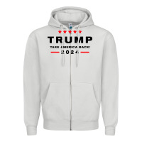 Dove Grey donald trump 2024 take america Zipper Hoodie - artisFamous