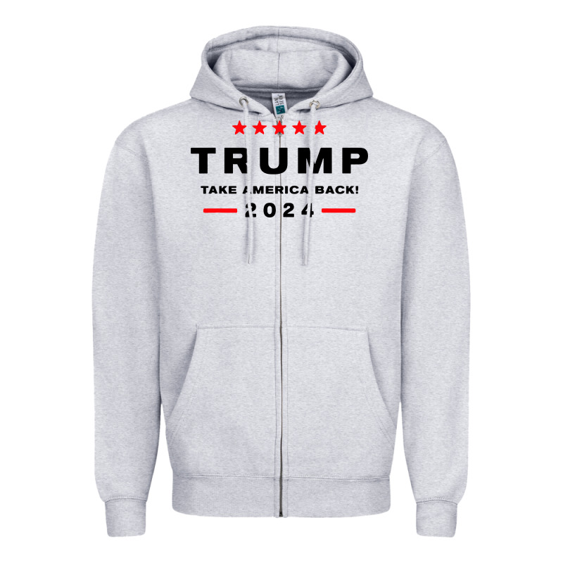 Donald Trump 2024 Take America Zipper Hoodie by artisFamous | Teevron