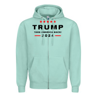 Seafoam donald trump 2024 take america Zipper Hoodie - artisFamous