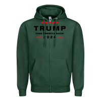 Sports Green donald trump 2024 take america Zipper Hoodie - artisFamous