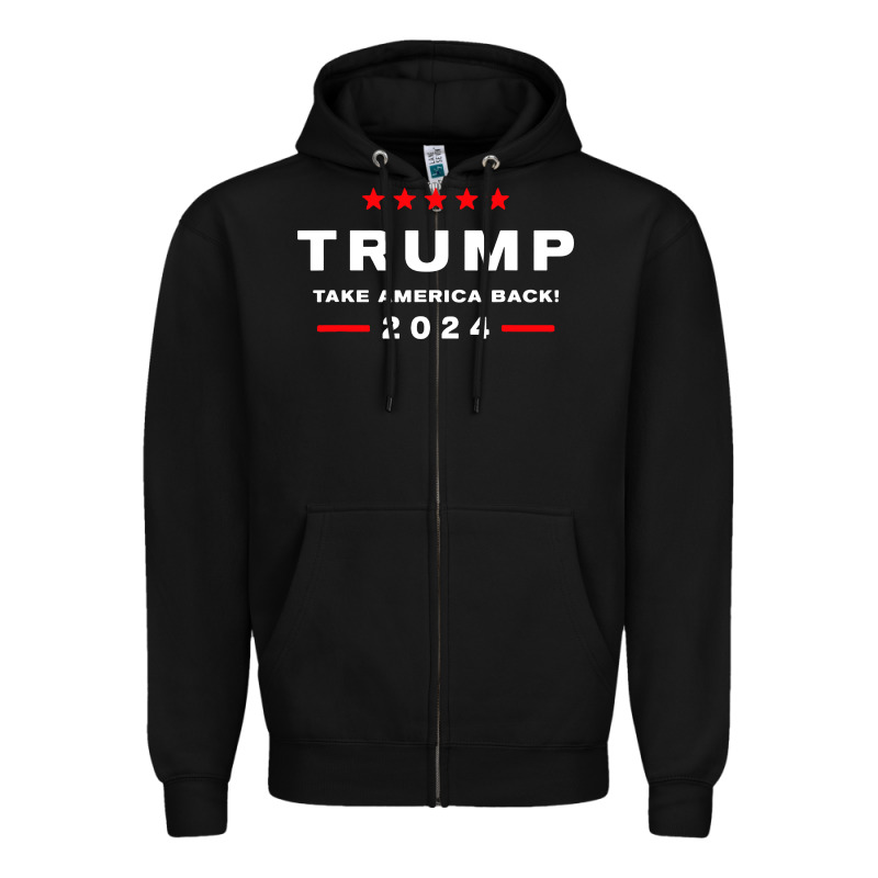 Donald Trump 2024 Take America Zipper Hoodie by artisFamous | Teevron