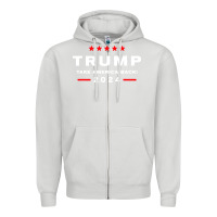 Dove Grey donald trump 2024 take america Zipper Hoodie - artisFamous