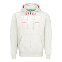 Oatmeal Heather donald trump 2024 take america Zipper Hoodie - artisFamous