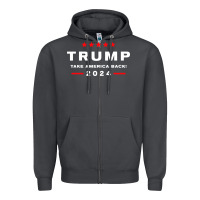 Smoke donald trump 2024 take america Zipper Hoodie - artisFamous
