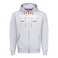 Heather Grey donald trump 2024 take america Zipper Hoodie - artisFamous