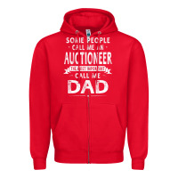 Red auctioneer dad father's day gifts father daddy men t shirt Zipper Hoodie - artisFamous