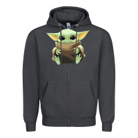 Smoke baby yoda Zipper Hoodie - artisFamous