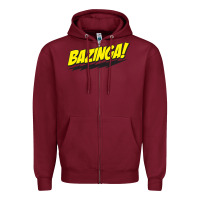 Burgundy Bazinga! Zipper Hoodie - artisFamous