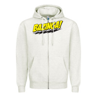Oatmeal Heather Bazinga! Zipper Hoodie - artisFamous