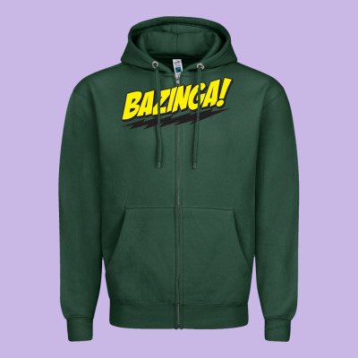 Bazinga! Zipper Hoodie Designed By Artisfamous