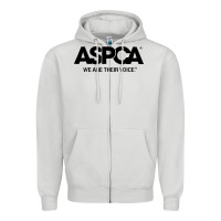 Dove Grey aspca we are their voice Zipper Hoodie - artisFamous