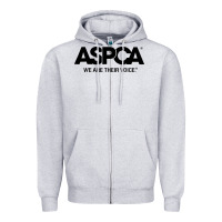 Heather Grey aspca we are their voice Zipper Hoodie - artisFamous