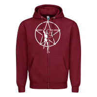 Burgundy Rush Explosion Zipper Hoodie - artisFamous