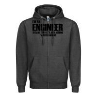 Charcoal Heather i'm an engineering Zipper Hoodie - artisFamous