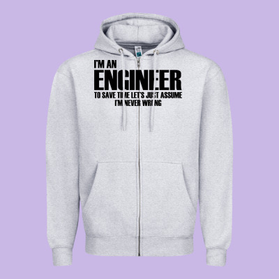 I'm An Engineering Zipper Hoodie Designed By Artisfamous
