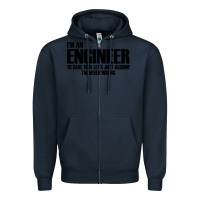 Navy i'm an engineering Zipper Hoodie - artisFamous