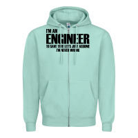 Seafoam i'm an engineering Zipper Hoodie - artisFamous