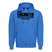 True Royal i'm an engineering Zipper Hoodie - artisFamous