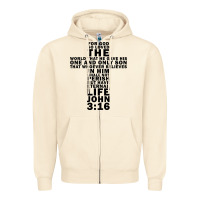 Sandshell John 3:16 Bible Verse Cool Christian Church Shirts Christianity Zipper Hoodie - artisFamous