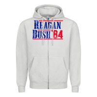 Dove Grey reagan bush '84 Zipper Hoodie - artisFamous
