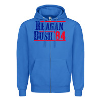True Royal reagan bush '84 Zipper Hoodie - artisFamous