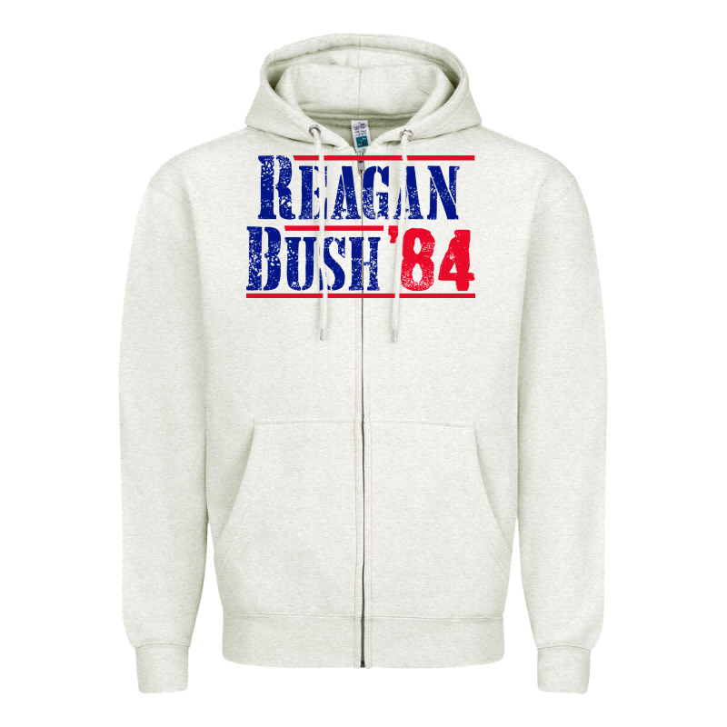 Reagan Bush '84 Zipper Hoodie by artisFamous | Teevron