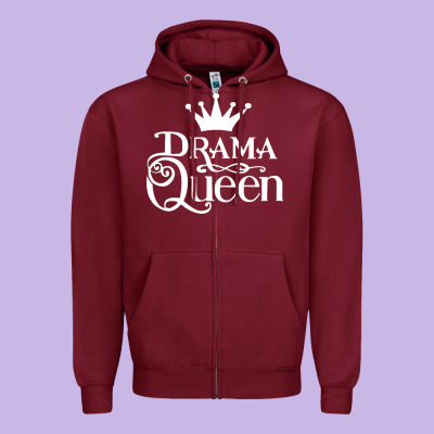 Drama Queen Zipper Hoodie Designed By Artisfamous