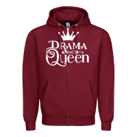 Burgundy drama queen Zipper Hoodie - artisFamous
