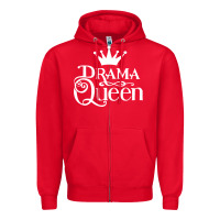 Red drama queen Zipper Hoodie - artisFamous
