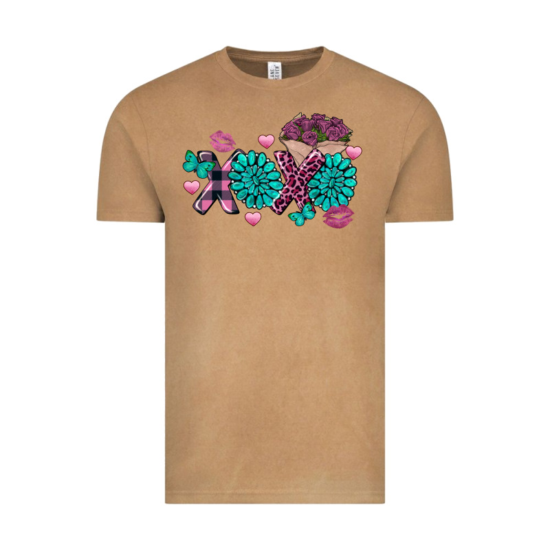 Xoxo Valentine's Day Turquoise Gem Vintage Tee by FaDigitalArtStudio | Teevron