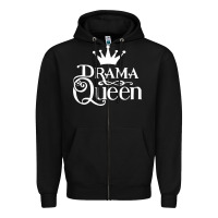 Black drama queen Zipper Hoodie - artisFamous