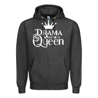 Charcoal Heather drama queen Zipper Hoodie - artisFamous