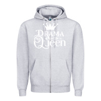 Heather Grey drama queen Zipper Hoodie - artisFamous