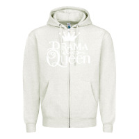 Oatmeal Heather drama queen Zipper Hoodie - artisFamous
