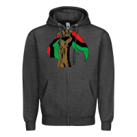 Charcoal Heather black power african license Zipper Hoodie - artisFamous